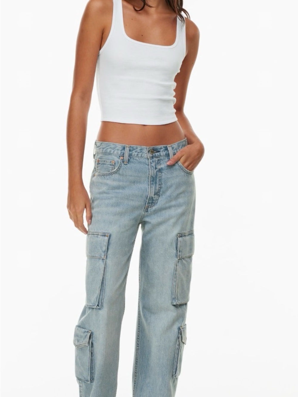 The 90's Lite Lo-Rise Cargo Jean - 7 YRS BLEU TABOO